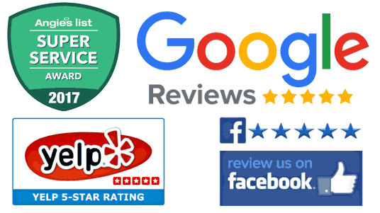 5 star reviews Google Facebook Yelp